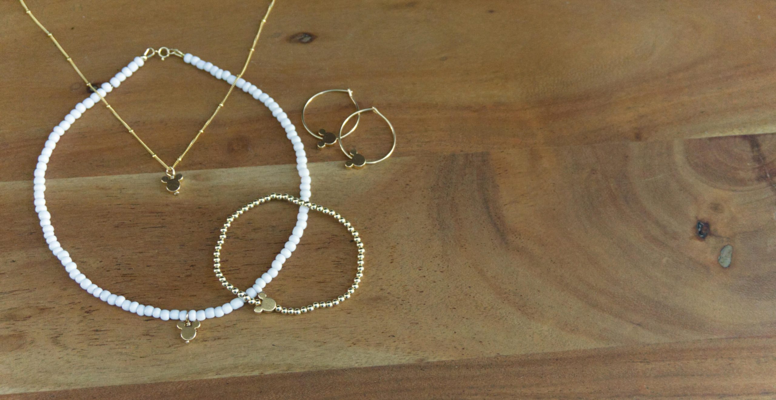 minimalist, dainty mickey mouse jewelry