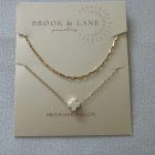 mini link necklace with cross necklace